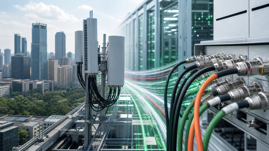 5G-A、6G与光连接通信基础设施示意图
