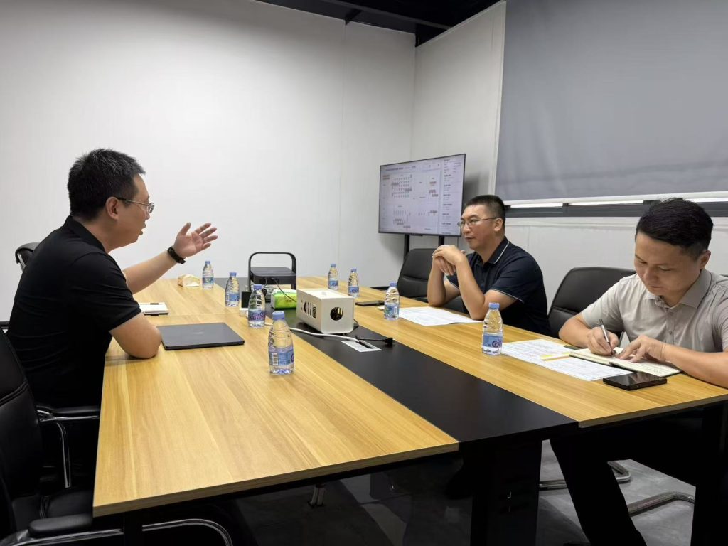 南朗街道办领导与金贝尔通信交流数字化改造工作